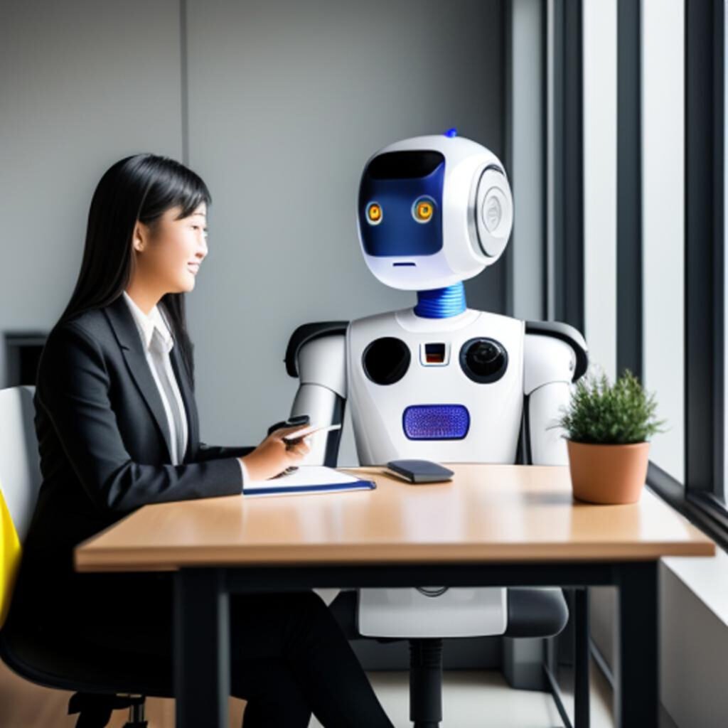 a robot and human learning together.