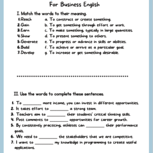 Present tense worksheet